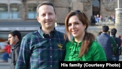 Ahmadreza Djalali, an Iranian physician and resident of Sweden, pictured with his wife, Vida Mehrannia, in 2017