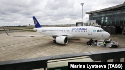 Air Astana компаниясының ұшағы. Көрнекі сурет.