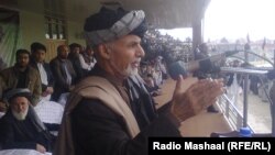 Ashraf Ghani (seen in a file photo at an appearance in Khost) is a former World Bank official and Afghan finance minister.