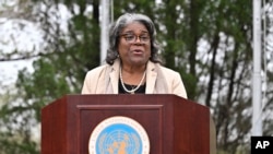 Ambasadorja amerikane në OKB, Linda Thomas-Greenfield, gjatë vizitës në Korenë e Jugut. 