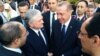 Turkey - President Recep Tayyip Erdogan talks to Armenian Foreign Minister Edward Nalbandian during his inauguration in Ankara, 28Aug2014.