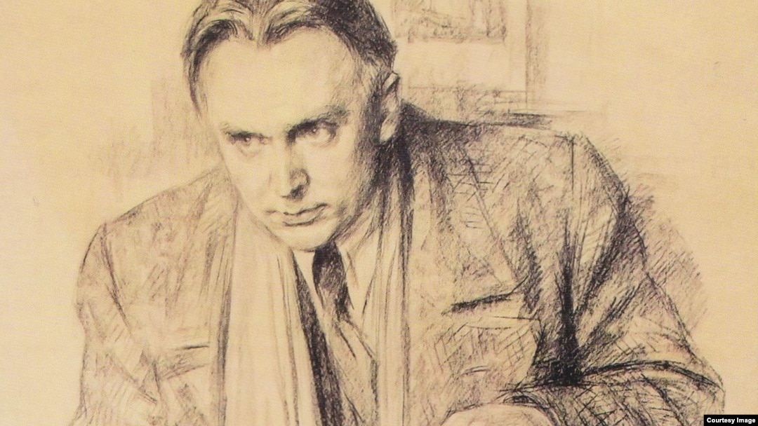 Портрет Константина Федина. 1940. Литография.