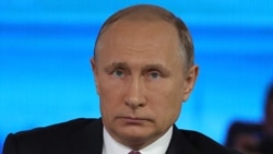Russian President Vladimir Putin holds his televised question-and-answer session in Moscow on June 15.