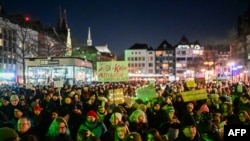 A jobboldali szélsőségek és az AfD politikája ellen szervezett tüntetések kölni helyszíne 2024. január 16-án