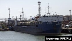 Паромная переправа на российской стороне керченского пролива