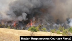 Пожарот во близина на Пехчево.