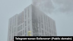 Многоэтажный дом в Уфе, поврежденный в результате атаки беспилотников, 18 августа 2026 года