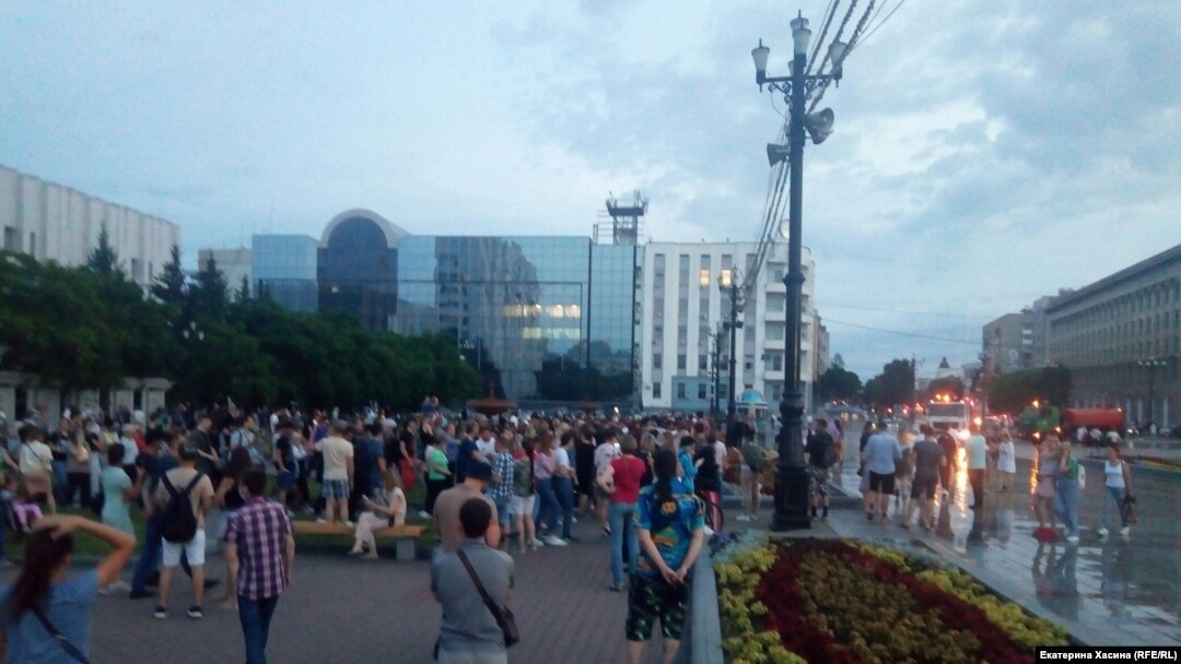 Протест против ареста губернатора Хабаровского края, 13 июля