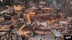 Pogled iz zraka na posljedice požara u Villa Independencia, regija Valparaiso, Čile, 4. februara 2024. 