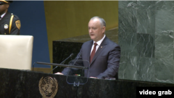 Președintele Igor Dodon vorbind la Adunarea Generală ONU la New York, 25 septembrie 2019