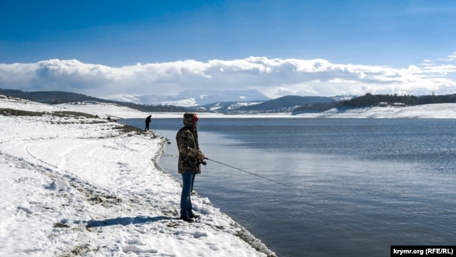 Симферопольское водохранилище – под снегом. Будет ли вода? (фотогалерея)