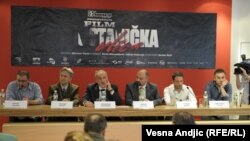 Sa konferencije za novinare o snimanju filma "Ustanička ulica", Beograd, 7. april 2011