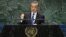 Chinese Foreign Minister Wang Yi speaks during the Summit of the Future on the sidelines of the UN General Assembly in New York on September 23.