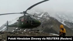 A helicopter takes off from Nanga Parbat, nicknamed Killer Mountain, in Pakistan (file photo)