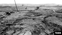 Семипалатинский полигон, где 12 февраля 1989 года после ядерного взрыва произошёл выброс радиоактивных инертных газов. Фото В. Павлунина /Фотохроника ТАСС/
