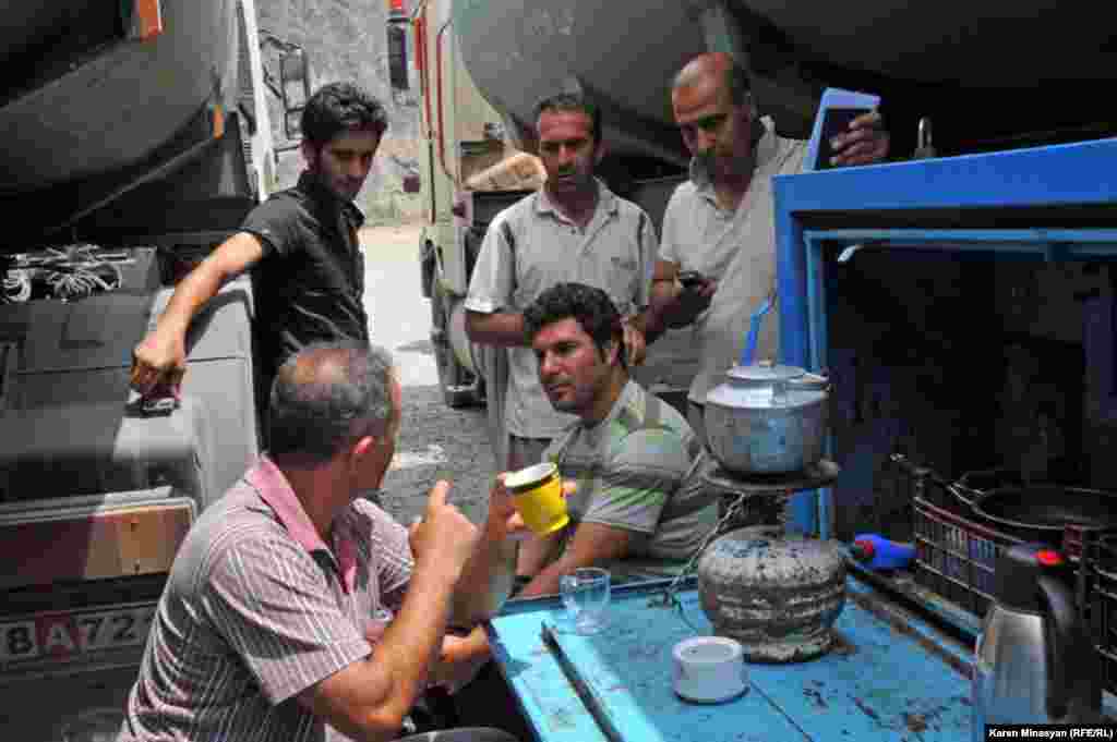 Armenia -- Iranian truck-drivers in Armenia, 24Aug2012