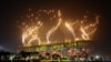 The closing ceremony of the 2008 Olympic Games in Beijing -- a massive demonstration of Chinese wealth and power.