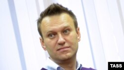 Russian opposition activist Aleksei Navalny attends a court hearing in Kirov on December 5.