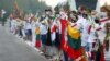 Organizers estimated that up to 50,000 people participated in the event. 