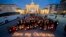 Demonstrators call for the international community to "Save the Children in Syria" and hold a minute of silence in front of the Brandenburg Gate in Berlin on March 14. 