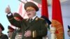 Belarus - Belarus President Alexander Lukashenko (R) watches Independence Day parade in Minsk, on July 3, 2013