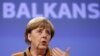 German Chancellor Angela Merkel after a meeting over the Balkan refugee crisis at the EU Commission in Brussels in October.