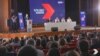 Armenia - Former President Robert Kocharian and senior members of his opposition bloc hold an election campaign meeting in Syunik region, June 7, 2021.