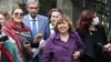 Belarus - Nobel laureate Svetlana Alexievich after her visit to the Investigative Commitee, Minsk, 26aug2020