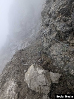 Обвал на Ильяс-Кая. Крым, 15 февраля 2025 года