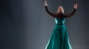 Tamara Todevska of North Macedonia performs during the Eurovision Song Contest semifinal in Tel Aviv.