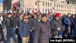 Protest dela radnika Gradskog saobraćajnog preduzeća u centru Beograda, 20. februar 2025. 