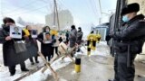 Kazakhstan – People have picket outside the Chinese Consulate in Almaty city, to demand the release of their relatives in China's northwestern region of Xinjiang. Almaty, 10 February 2021