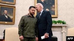 ABŞ prezidenti Co Bayden Ağ evdə Ukrayna prezidenti Volodimir Zelenski ilə görüşür. 2023
