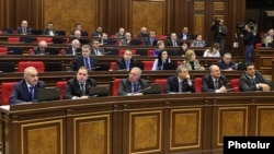 Armenia - Deputies from the ruling Republican Party at a parliament session in Yerevan, 6Feb2013.