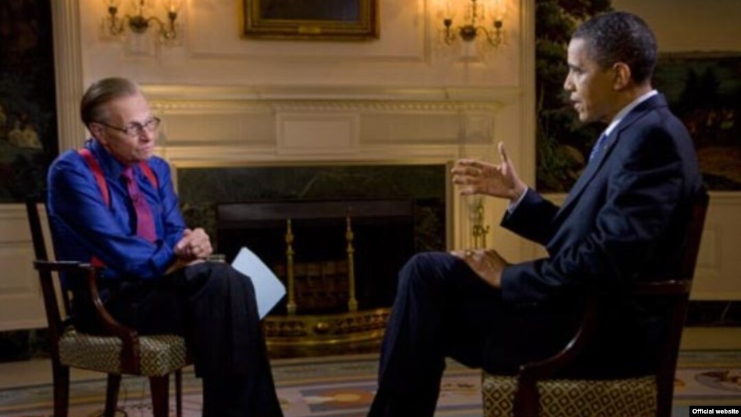 Larry King (left) ended his long-running CNN chat show in 2010.
