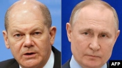 Cancelarul german Olaf Scholz și președintele rus Vladimir Putin (colaj).