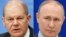 Cancelarul german Olaf Scholz și președintele rus Vladimir Putin (colaj).