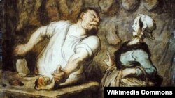 Анарэ Дам’е, «Мясьнік на рынку Манмартр» (1858)