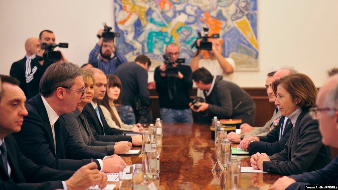 Francuska ministarka Florans Parli na sastanku sa predsednikom Srbije Aleksandrom Vučićem