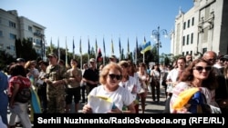 Активісти передали президенту Володимиру Зеленському листа з вимогами. Київ, 24 серпня 2019 року