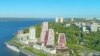 Проект высотных зданий в речном порту Чебоксар