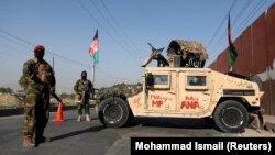 Աֆղանստան - Ազգային բանակի զինծառայողները մայրաքաղաք Քաբուլի հսկիչ անցակետերից մեկում, 8-ը հուլիսի, 2021թ.
