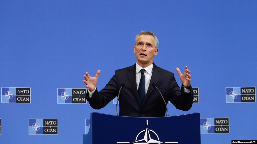 Генералниот Секретар на НАТО Јенс Столтенберг, на еден од состаноците на Северноатлантскиот совет