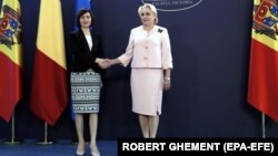 Maia Sandu și Viorica Dăncilă 