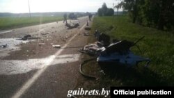 На місці аварії, 13 квітня 2018 року, фото ДАІ Брестської області Білорусі