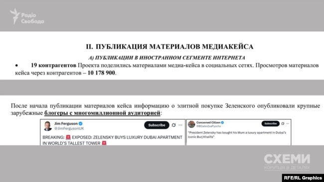 Фрагмент документа за назвою «ДОВІДКА. МЕДІАКЕЙС. БУРДЖ-ХАЛІФА», створеного 9 червня 2025 року, з витоку внутрішньої комунікації російської «Агенції соціального дизайну»