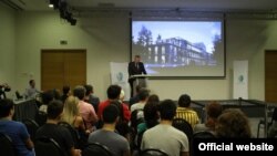 Վրաստանի էկոնոմիկայի և կայուն զարգացման նախարար Գեորգի Կվիրիկաշվիլին ելույթ է ունենում Թբիլիսիի Տեխնոլոգիայի և նորարարության կենտրոնում , արխիվ