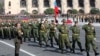 Armenia - Russian soldiers march during a military parade in Yerevan, 21Sep2011