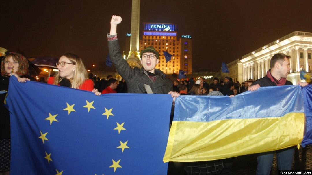 Участники Евромайдана в Киеве