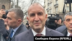 Подалият оставка Румен Радев напуска президентството, след като Конституционният съд прекрати правомощията му, 23 януари 2026 г.